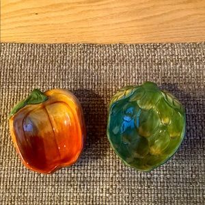 Ceramic Pepper & Artichoke Dishes